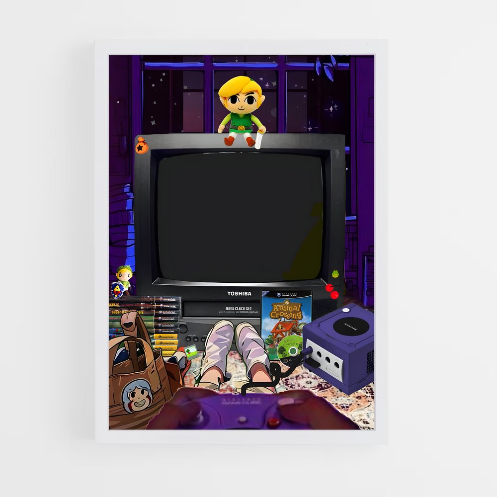 Poster Nostalgie GameCube – affiche Consoles (vue 3)